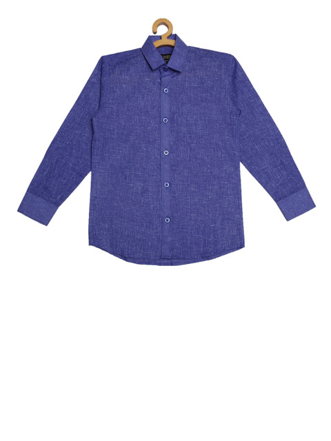 

JAINISH Boys Blue Slim Fit Solid Formal Shirt