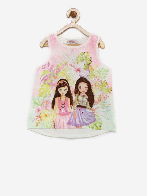 

Nauti Nati Girls Multicoloured Printed Tank Top, Multi
