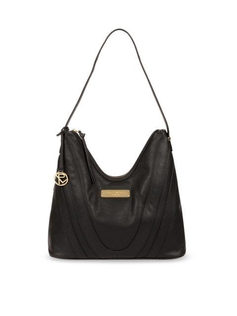 

PURE LUXURIES LONDON Women Black Solid Genuine Leather Felicity Tote Bag
