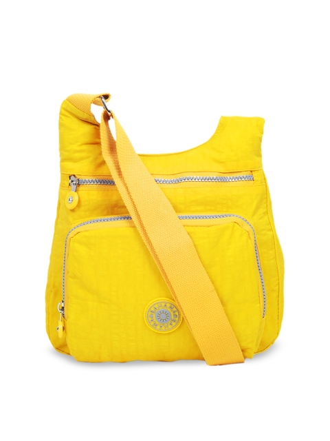 

BAHAMA Crinkle Range Unisex Yellow Solid Messenger Bag