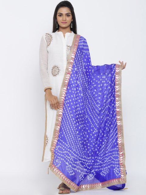 

SOUNDARYA Blue Dyed Dupatta