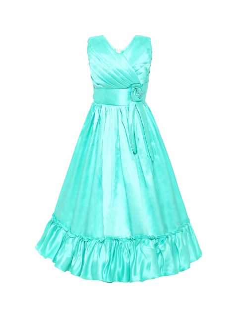 

Aarika Girls Solid Green Maxi Dress