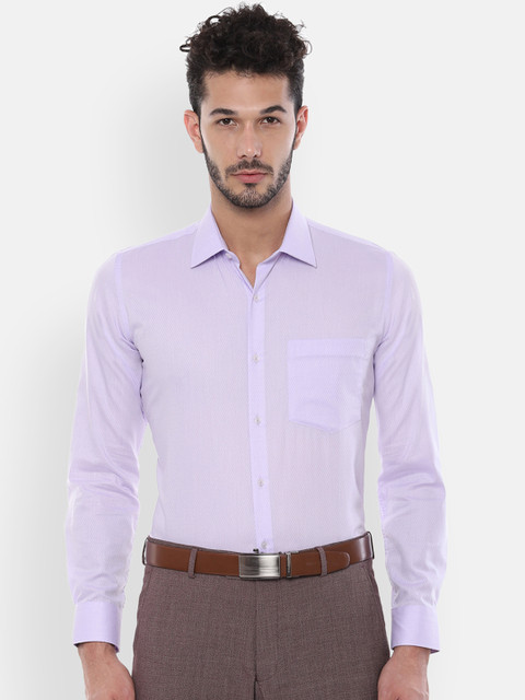 

Van Heusen Men Purple Slim Fit Self Design Formal Shirt