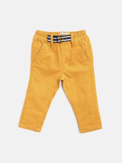 

Nauti Nati Boys Mustard Regular Fit Solid Regular Trousers