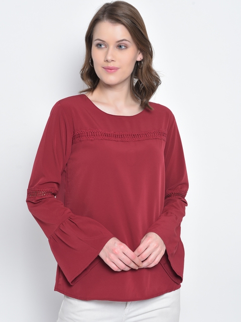 

Mayra Women Maroon Solid Top