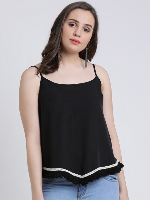 

AkaAyu Women Black Solid Top