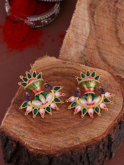 

Shoshaa Gold-Plated Contemporary Drop Earrings, Multi