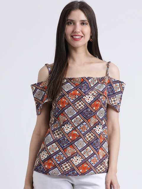 

AkaAyu Women Multicoloured Printed Top, Multi