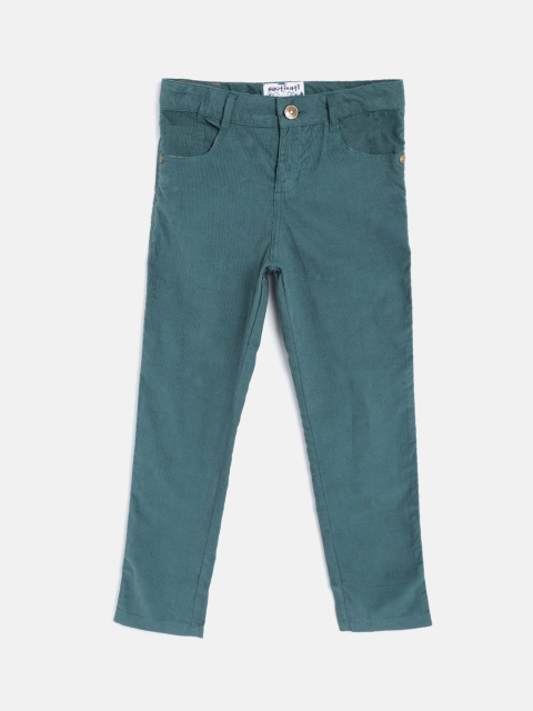 

Nauti Nati Boys Teal Green Regular Fit Solid Regular Trousers