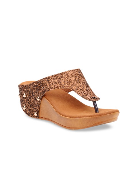 

Bruno Manetti Women Copper-Toned Solid Wedges