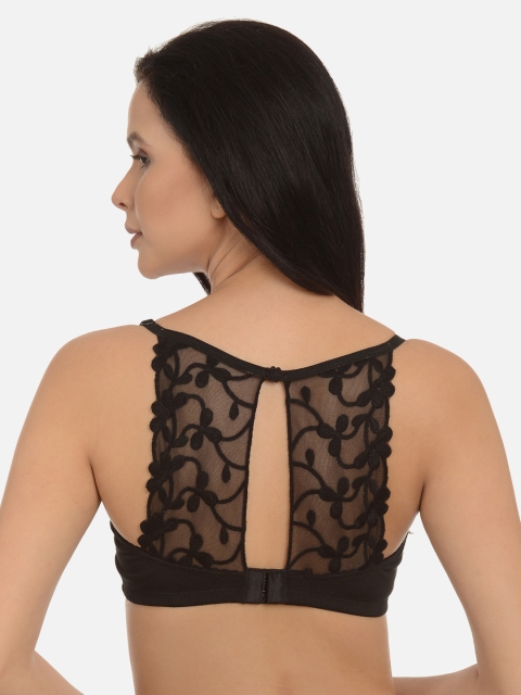 

mod & shy Black Lace Underwired Non Padded Balconette Bra MS68