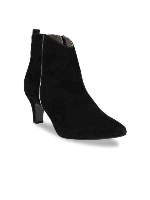 

Bugatti Women Black Solid Heeled Boots