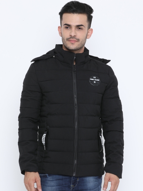 

SHOWOFF Men Black Solid Padded Jacket