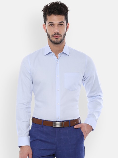 

Van Heusen Men Blue Slim Fit Solid Formal Shirt