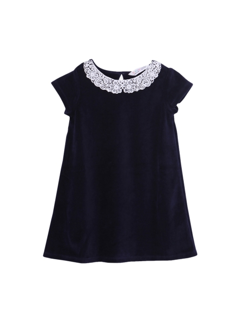 

Beebay Girls Solid Navy Blue A-Line Dress