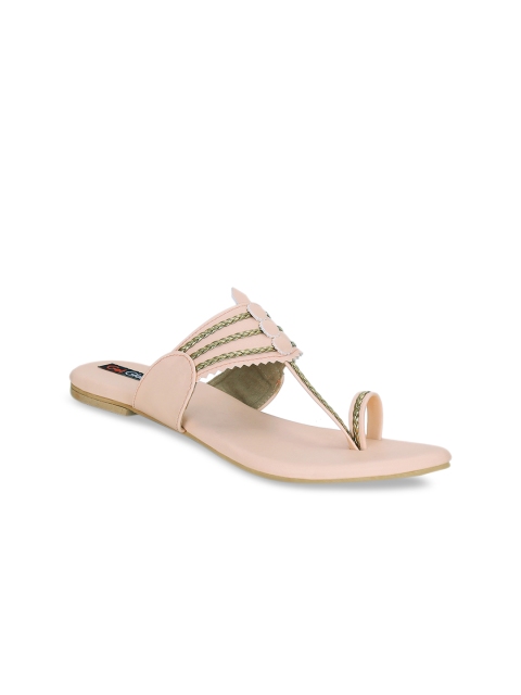 

Get Glamr Women Nude-Coloured Solid One Toe Flats