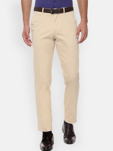 

Van Heusen Men Beige Slim Fit Solid Formal Trousers