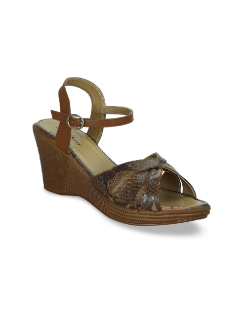 

Get Glamr Women Brown Textured Heels