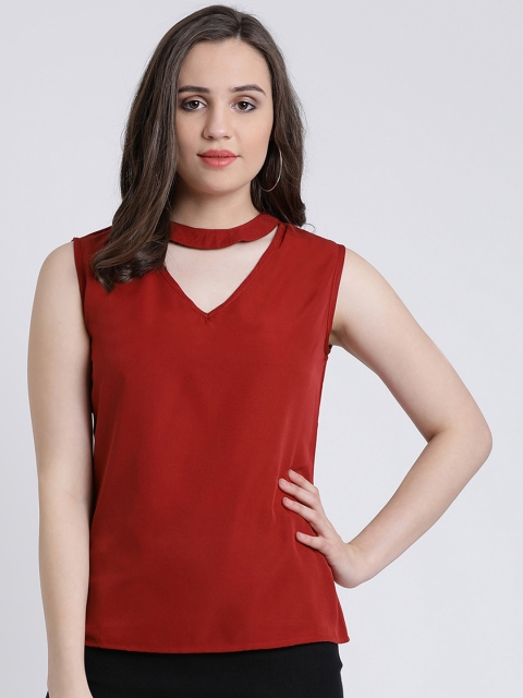 

AkaAyu Women Red Solid Top