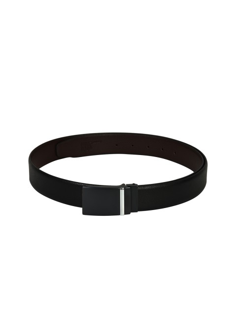 

Second SKIN Men Black & Brown Textured Reversible Genuine Leather Belt
