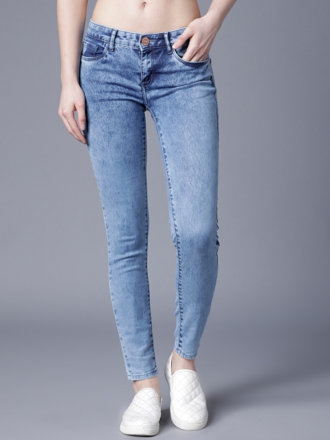 

Tokyo Talkies Women Blue Super Skinny Fit Mid-Rise Clean Look Jeans