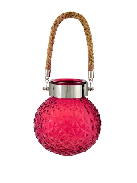 

Living Essence Red Flower Vase With Rope