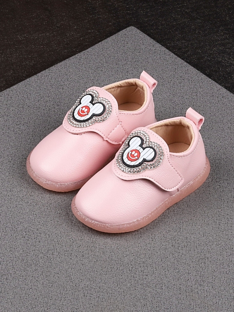 

Walktrendy Girls Pink Slip-On Sneakers