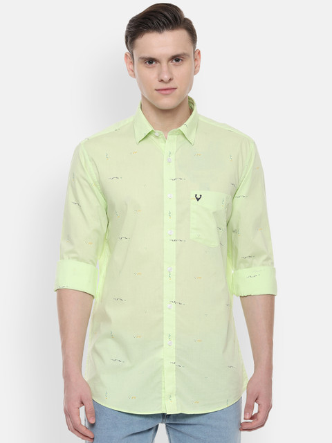 

Allen Solly Men Green Slim Fit Printed Casual Shirt