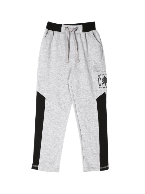 

Cherokee Boys Grey & Black Colourblocked Straight Fit Trackpant