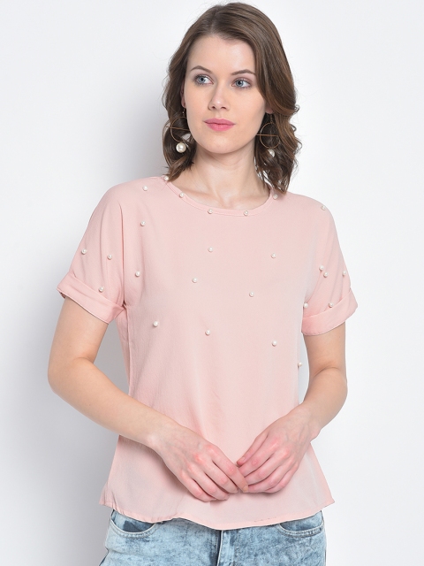 

Mayra Women Pink Embellished Top