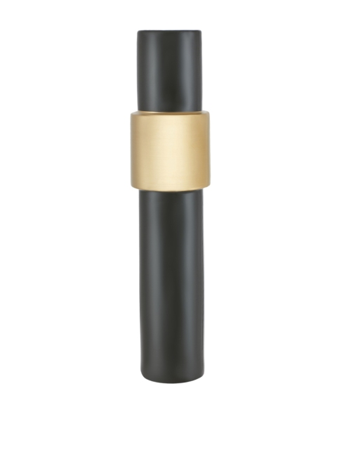 

Living Essence Black & Gold-Toned Coloublocked Flower Vase