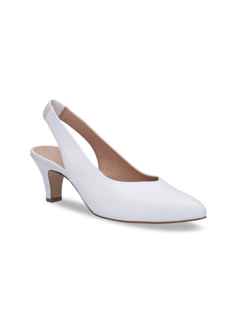 

Bugatti Women White Solid Pumps