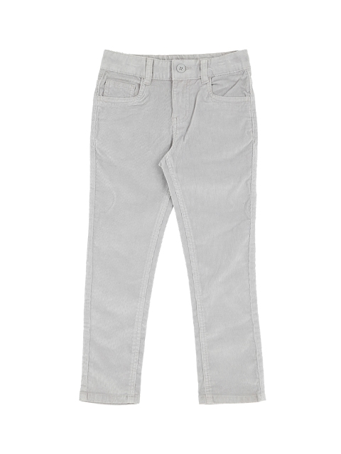 

Pantaloons Junior Boys Grey Regular Fit Solid Corduroy Regular Trousers