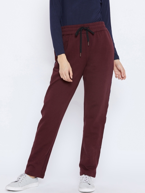 

HERS Women Maroon Regular Fit Solid Regular Trousers