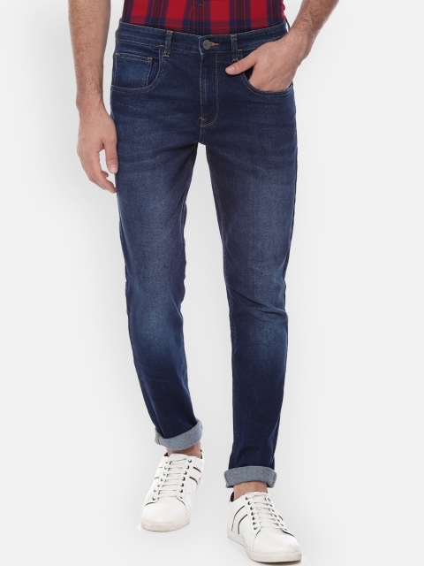 

V Dot Men Navy Blue Skinny Fit Mid-Rise Clean Look Stretchable Jeans
