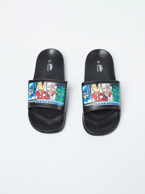 

Fame Forever by Lifestyle Boys Black Printed Sliders