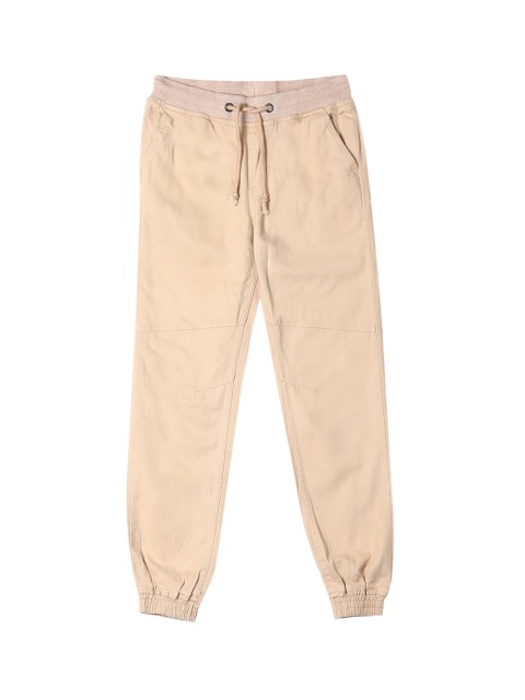

Cherokee Boys Beige Solid Straight Fit Joggers