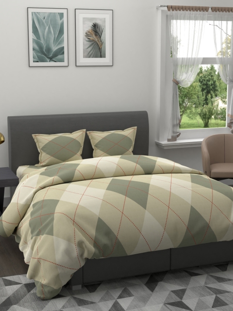 

BIANCA Green Checked AC Room 150 GSM Double Bedding Set