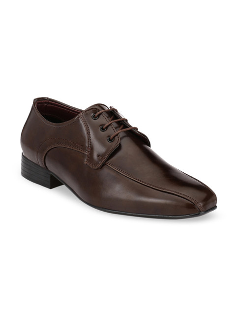 

Guava Men Brown Solid Formal Derbys