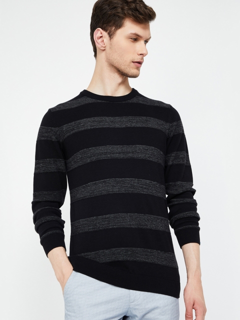 

CODE by Lifestyle Men Black Striped Sweater
