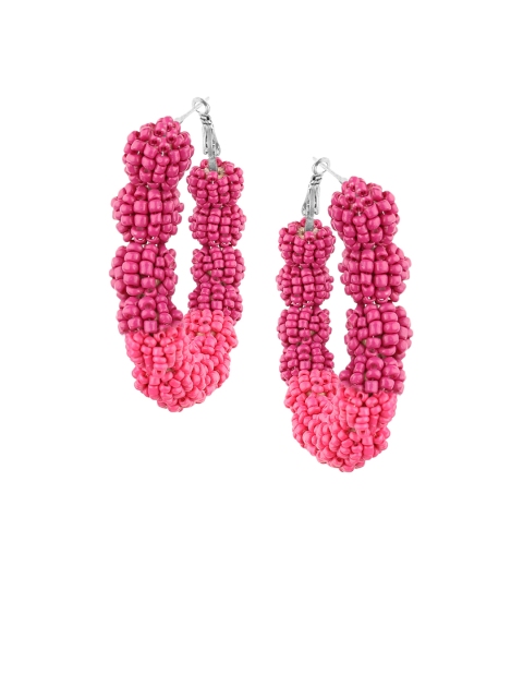 

Kazo Pink Circular Hoop Earrings