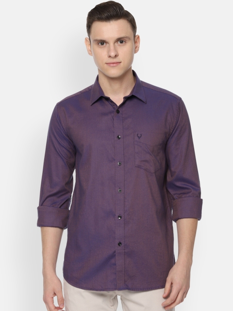 

Allen Solly Men Purple Slim Fit Self Design Casual Shirt