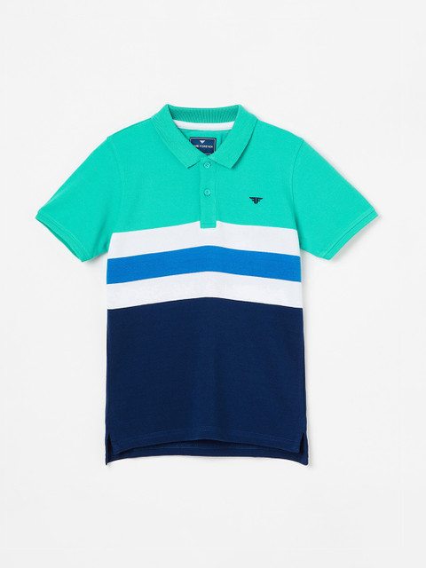

Fame Forever by Lifestyle Boys Green & White Striped T-shirt