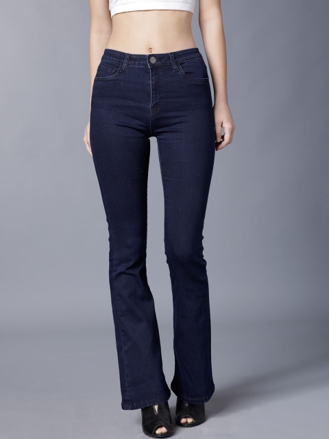 

Tokyo Talkies Women Navy Blue Bootcut Mid-Rise Clean Look Stretchable Jeans
