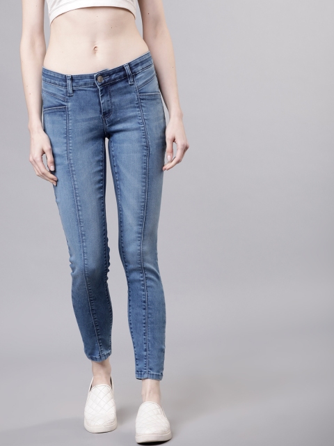 

Tokyo Talkies Women Blue Skinny Fit Mid-Rise Clean Look Jeans