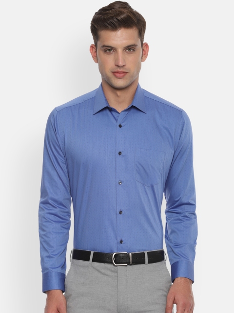 

Van Heusen Men Blue Regular Fit Self Design Formal Shirt
