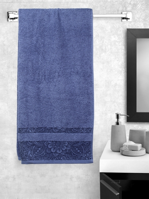 

Portico New York Unisex Blue Solid Bath Towel