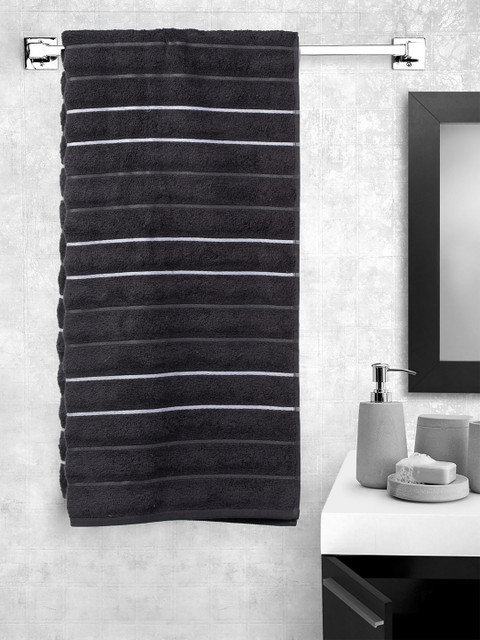 

Portico New York Unisex Black Striped Bath Towel