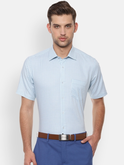 

Van Heusen Men Blue Regular Fit Checked Formal Shirt