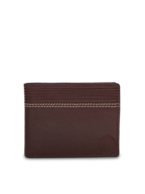 STYLER KING Men Brown Solid Leather Two Fold Wallet